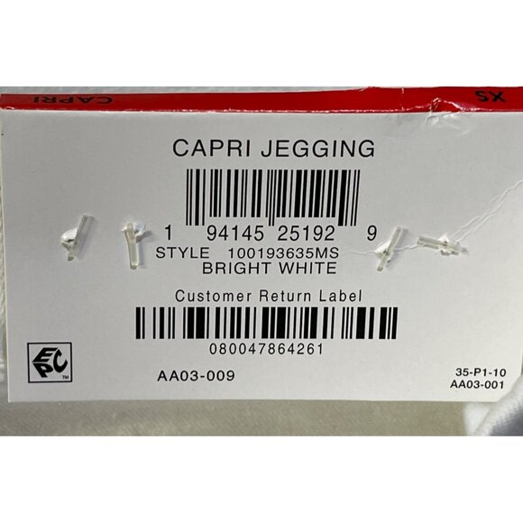 Style&Co. Womens Capri Jegging XS Mid-Rise Bright White Cotton Blend - Picture 6 of 9